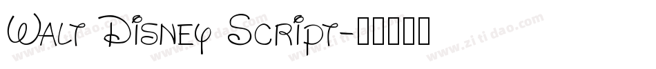 Walt Disney Script字体转换